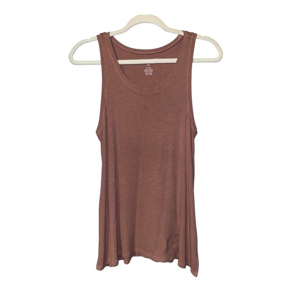 American Eagle Mauve Soft & Sexy Ribbed Swing Tank, Medium - Picture 3 of 8